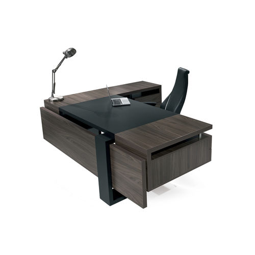Bureau de direction - FLAT  - SOLENNE OFFICE FURNITURE - contemporain / en bois / avec rangement
