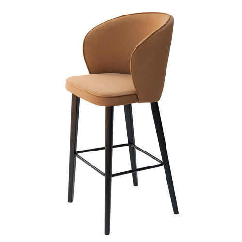 Chaise de bar moderne - KLARA - KODRETA furniture, s.r.o. - d'intérieur / en métal / en cuir