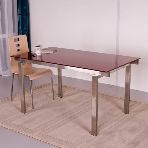 Table à manger contemporaine - ORLANDO - KODRETA furniture, s.r.o. - en métal / en acier inoxydable brossé / en wengé