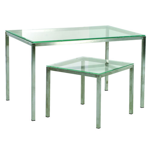 Table à manger contemporaine - AMMON  - KODRETA furniture, s.r.o. - en bois / en verre / avec piètement en acier inoxydable