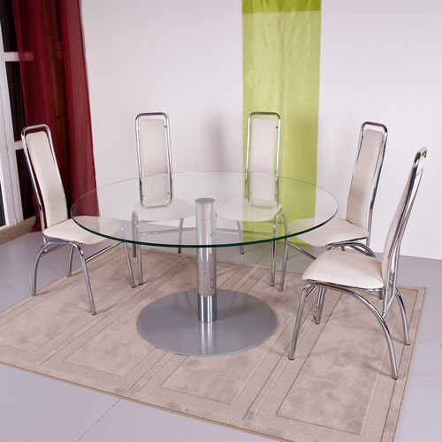 Table à manger contemporaine - BEIRUT  - KODRETA furniture, s.r.o. - en bois massif / en hêtre / en verre
