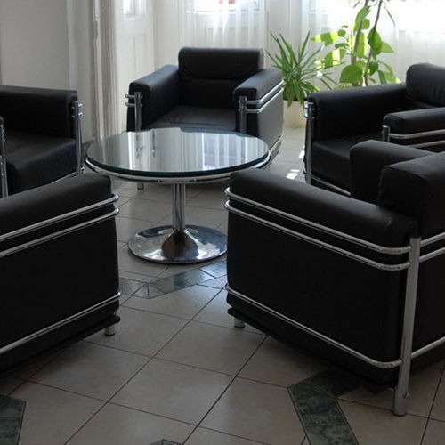 Table basse contemporaine - BIAN  - KODRETA furniture, s.r.o. - en chrome / en acier inoxydable brossé / en verre fumé