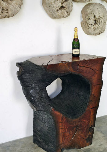 Table d'appoint contemporaine - SMALL - JÉRÔME-ABEL SEGUIN - en bois fossilisé / rectangulaire / résidentielle