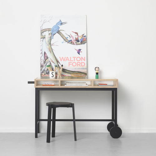 Bureau contemporain - SHIFT - A 2 designers - en chêne / avec rangement