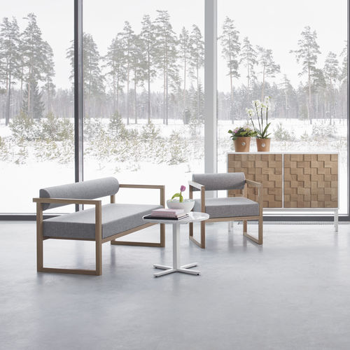 Canapé contemporain - RELOAD - A 2 designers - en tissu / avec coussin amovible / luge