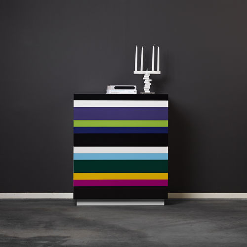 Commode contemporaine - STRIPE - A 2 designers - en MDF / en bois peint / non spécifié