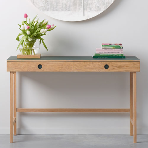 Bureau contemporain - MIND - A 2 designers - en chêne / en MDF / en linoléum