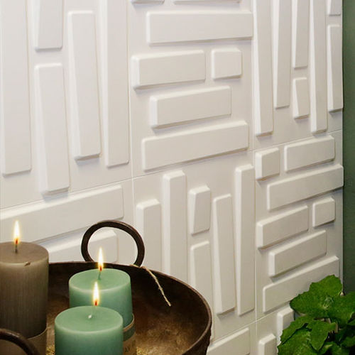 Panneau décoratif de revêtement - BRICKS  - WallArt - mural / en fibre naturelle / 3D