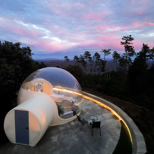 Tente bulle ronde - BUBBLE - Tecnodimension Hinchable S.L. - en PVC / transparente / gonflable