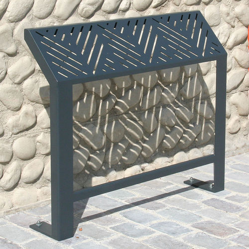 Banc public assis-debout - FRANCIS - ACCENTURBA - contemporain / en tôle d'acier / en acier thermolaqué