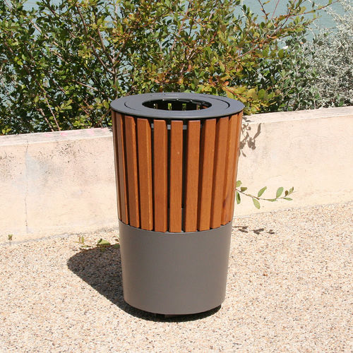 Poubelle publique - XYLON - ACCENTURBA - de tri sélectif / en acier thermolaqué / en bois