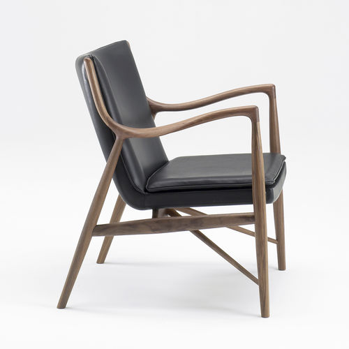 Fauteuil design scandinave - 45 - House of Finn Juhl – Onecollection - en cuir / en tissu / en bois