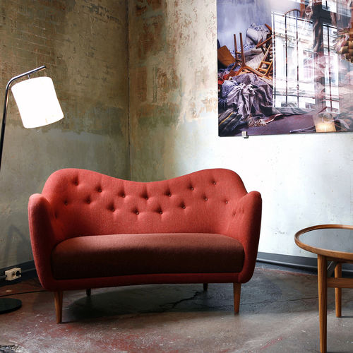 Canapé design scandinave - 46 - House of Finn Juhl – Onecollection - en tissu / rouge / en teck