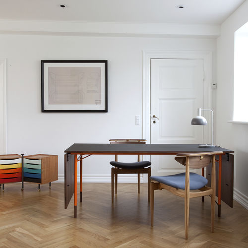 Caisson de bureau en bois - GLOVE - House of Finn Juhl – Onecollection - en acier / à 5 tiroirs / à roulettes