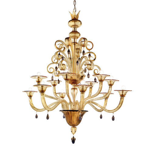 Lustre contemporain - VITTORIALE - Venini - en verre / en verre soufflé / en métal