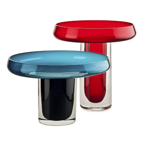 Vase contemporain - ALTITUDE - Venini - en verre soufflé / bleu