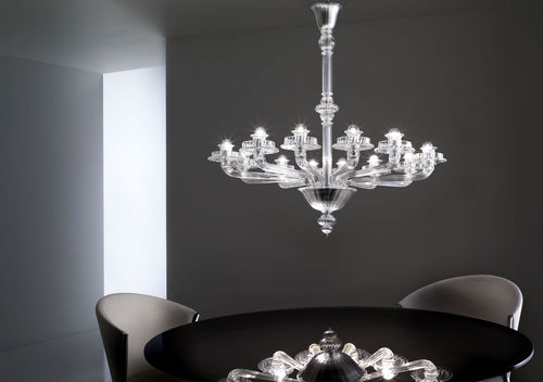 Lustre contemporain - PORPORA - Venini - en verre / en verre soufflé / en métal