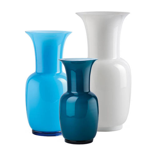 Vase contemporain - OPALINO - Venini - en verre soufflé / blanc