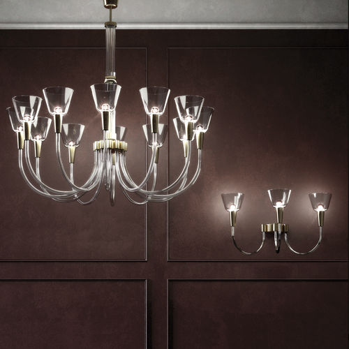 Lustre contemporain - SOFFIATI 1935 - Venini - en cristal / en métal / halogène