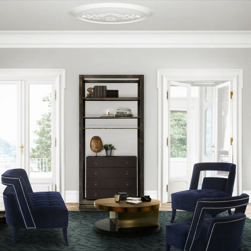 Chauffeuse contemporaine - NAJ  - BRABBU DESIGN FORCES - en velours / bleue / couleur personnalisable