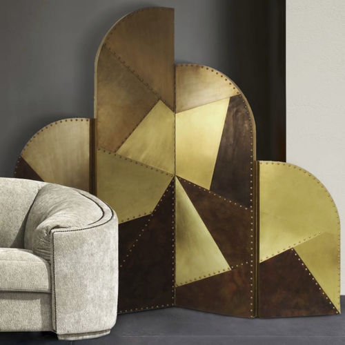 Paravent contemporain - CANYON - BRABBU DESIGN FORCES - en bois / en laiton / sur mesure