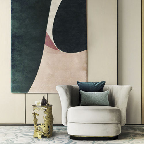 Fauteuil contemporain - ELK - BRABBU DESIGN FORCES - en velours / vert / couleur personnalisable