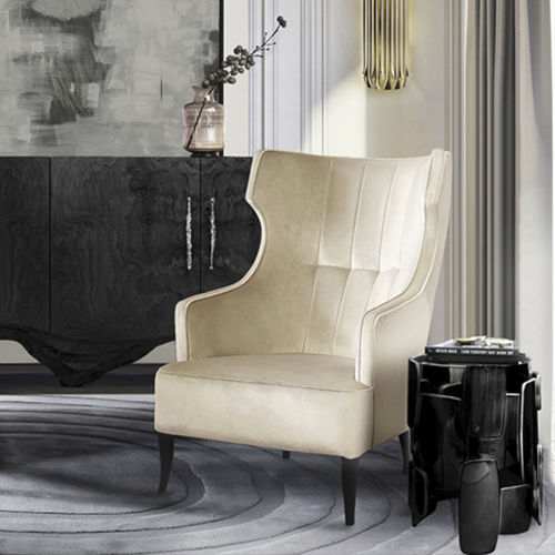 Fauteuil classique - IGUAZU - BRABBU DESIGN FORCES - en velours / en noyer / en frêne