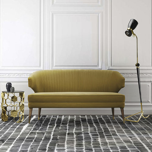 Canapé classique - IBIS - BRABBU DESIGN FORCES - en velours / avec accoudoirs / sur mesure