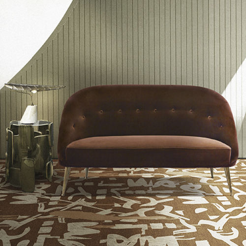 Canapé contemporain - MALAY - BRABBU DESIGN FORCES - en velours / avec accoudoirs / sur mesure