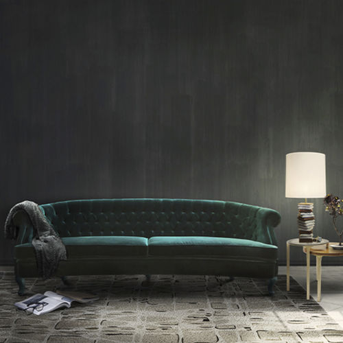 Canapé chesterfield - MAREE - BRABBU DESIGN FORCES - en velours / avec accoudoirs / sur mesure