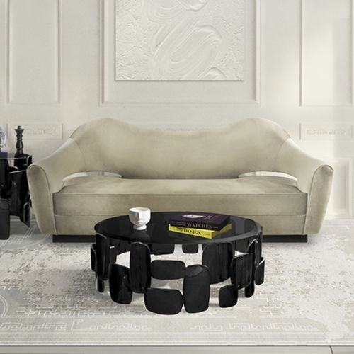 Canapé contemporain - NAU - BRABBU DESIGN FORCES - en velours / avec accoudoirs / sur mesure