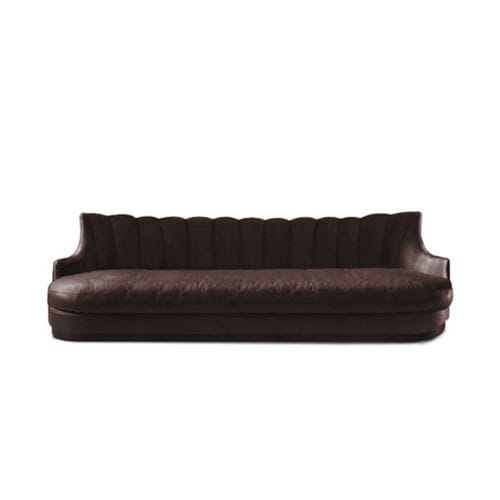Canapé contemporain - PLUM - BRABBU DESIGN FORCES - en cuir / avec accoudoirs / marron