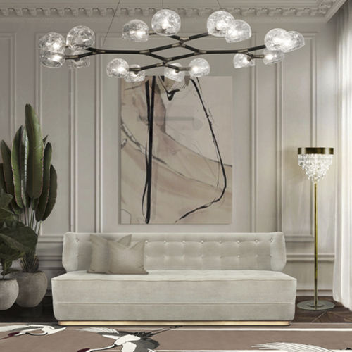 Canapé contemporain - GEORGE - BRABBU DESIGN FORCES - en velours / en coton / sans accoudoirs