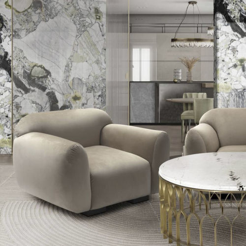 Fauteuil contemporain - OTTER - BRABBU DESIGN FORCES - en tissu / avec repose-pieds / couleur personnalisable
