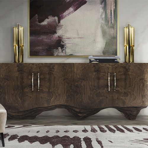 Lampe de table - CYRUS - BRABBU DESIGN FORCES - en laiton plaqué or / contemporaine / d'intérieur