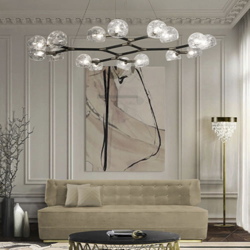 Suspension - HORUS II - BRABBU DESIGN FORCES - en laiton / en métal laqué / en verre