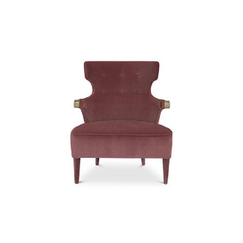 Fauteuil classique - SIKA II - BRABBU DESIGN FORCES - en velours / en laiton / avec dossier haut