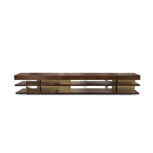 Meuble TV contemporain - LALLAN - BRABBU DESIGN FORCES - lowboard / modulable / en laiton