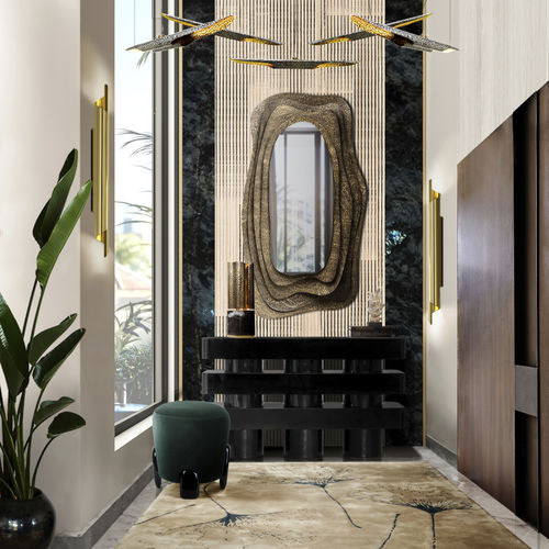 Miroir mural - KUMI - BRABBU DESIGN FORCES - contemporain / en laiton / doré