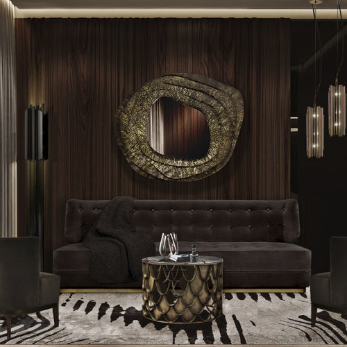 Miroir mural - KUMI II - BRABBU DESIGN FORCES - professionnel / contemporain / en laiton