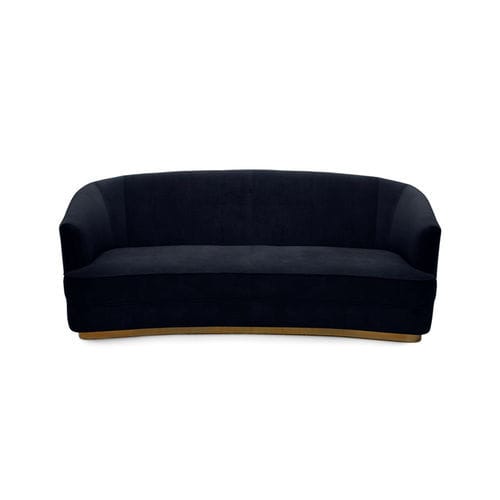 Canapé contemporain - SAARI - BRABBU DESIGN FORCES - en velours / bleu / avec piètement en laiton