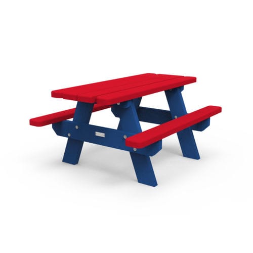 Table de pique-nique contemporaine - NU-TPN-01 series - PLAS ECO - en plastique recyclé / avec piètement en plastique / rectangulaire