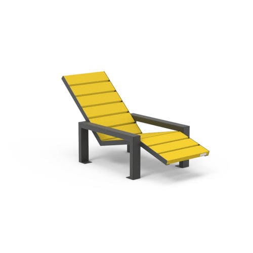 Bain de soleil contemporain - HARMONIE - PLAS ECO - en plastique recyclé / en acier / pour espace public