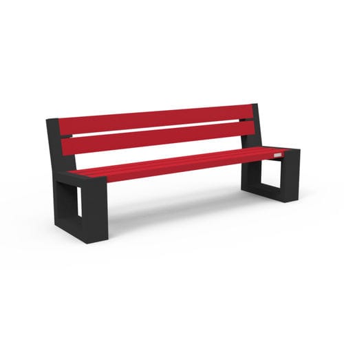 Banc public contemporain - Matrix  - PLAS ECO - en plastique recyclé / avec dossier / sans accoudoirs