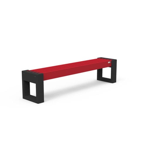 Banc public contemporain - Canvas - PLAS ECO - en plastique recyclé / sans dossier / sans accoudoirs