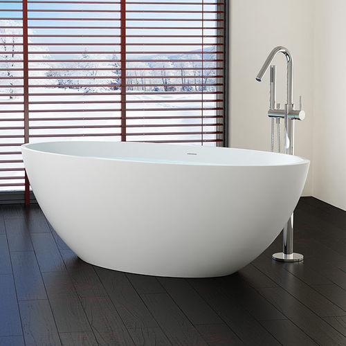 Baignoire ovale - BW-04-L - Badeloft GmbH - à poser / en fonte minérale / blanche