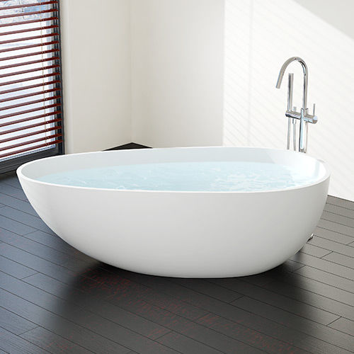 Baignoire ovale - BW-01-XL - Badeloft GmbH - en îlot / en fonte minérale / blanche