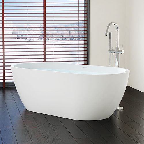 Baignoire ovale - BW-02-L - Badeloft GmbH - en îlot / en fonte minérale / blanche