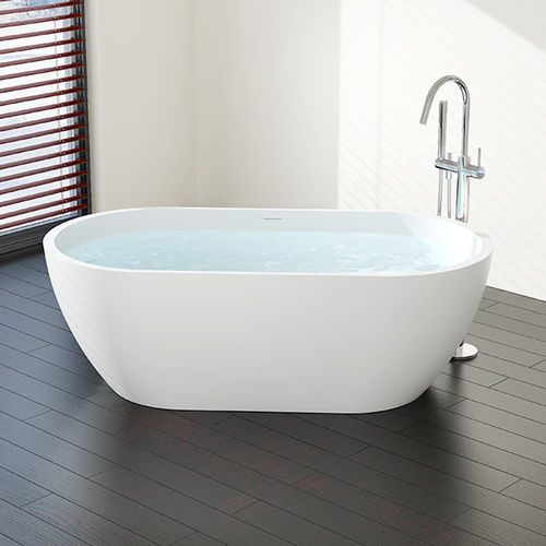 Baignoire ovale - BW-02-M - Badeloft GmbH - en îlot / en fonte minérale / blanche