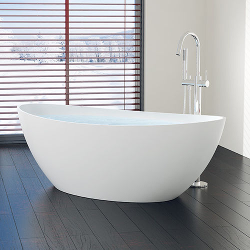 Baignoire ovale - BW-03-L - Badeloft GmbH - en îlot / en fonte minérale / blanche